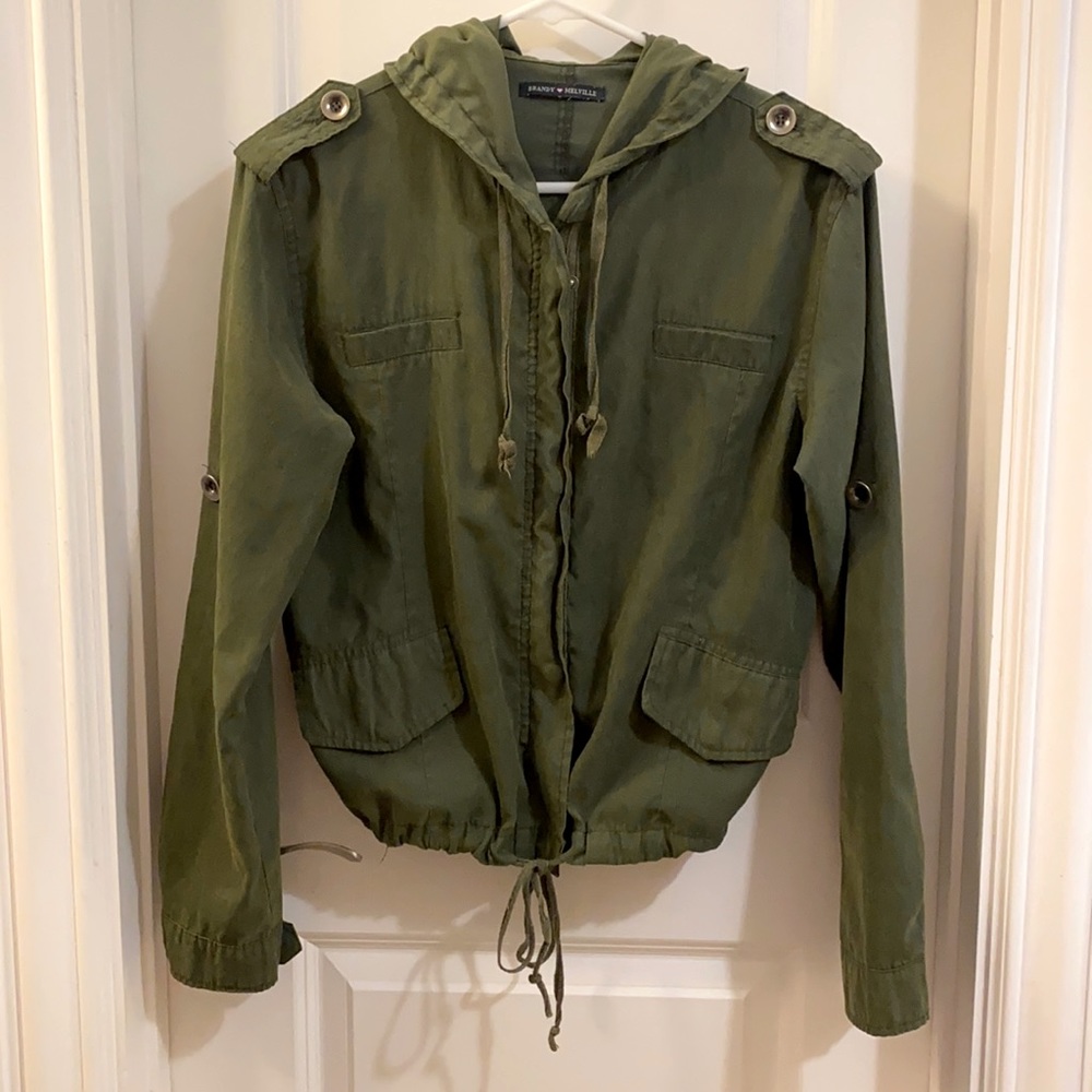 Brandy Melville Army Green Micromodal Jacket